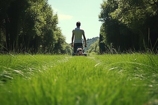 Lawn Care for Beginners: Step-by-Step Guide for USA Homeowners (2025) 7 imgi 125 caucasian gardener mowing big garden grass field 1077802 116998 edited