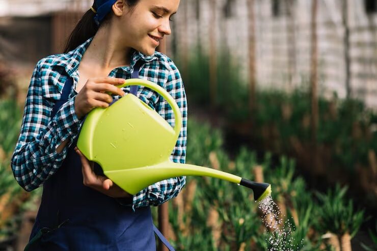 Lawn Care for Beginners: Step-by-Step Guide for USA Homeowners (2025) 4 imgi 12 happy female gardener watering plants greenhouse 23 2147918786 edited