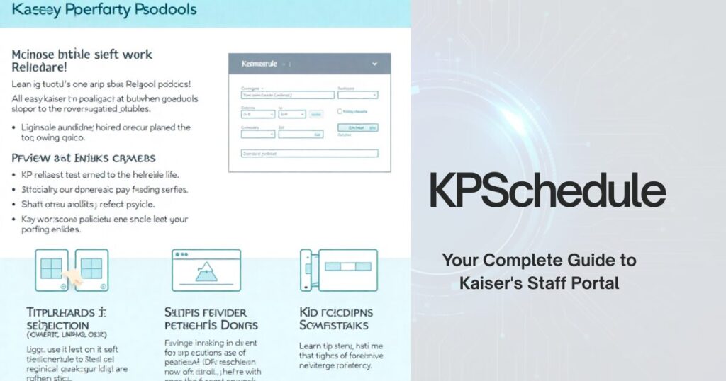 KPSchedule: Your Complete Guide to Kaiser's Staff Portal 1 The current image has no alternative text. The file name is: KPSchedule.jpg
