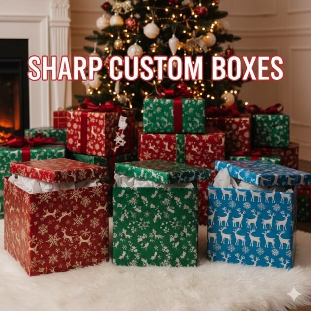 large Christmas gift boxes with lids